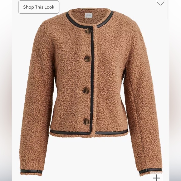 J. Crew Factory Jackets & Blazers - NWT! Sherpa lady jacket - Toasted Brown Sherpa